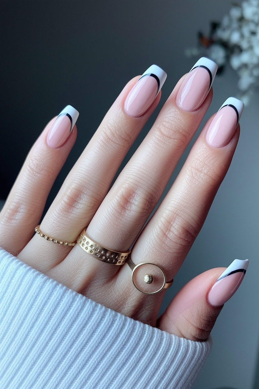 Medium French Tip Acrylic Nails: Perfect for Any Occasion outfit idea