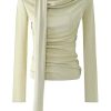 New Style Trends - Acubi Asymmetrical Drape Neck Top - Outfit Ideas