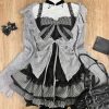 New Style Trends - Acubi Dark Doll Bow-Knit Outfit Set - Outfit Ideas