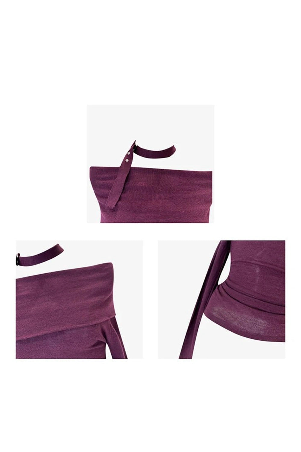 New Style Trends - Aesthetic Asymmetric Choker Long Sleeve Top - Outfit Ideas