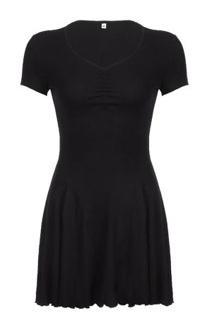 New Style Trends - Aesthetic Midnight Twirl Mini Dress - Outfit Ideas