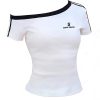 New Style Trends - Aesthetic Off-Shoulder Sporty Stripe Top - Outfit Ideas
