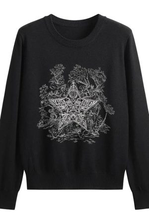 New Style Trends - Alt Celestial Crest Knit Sweater - Outfit Ideas