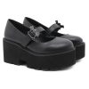 New Style Trends - Alt Dark Bat Charm Chunky Shoes - Outfit Ideas