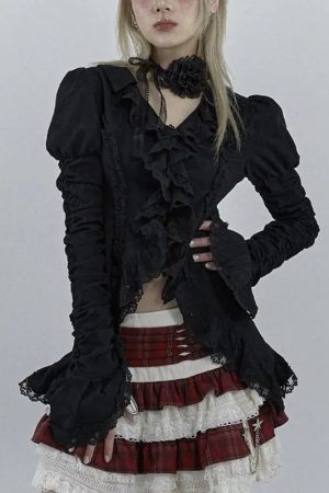 New Style Trends - Alt Dark Romance Blouse - Outfit Ideas