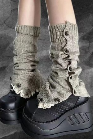 New Style Trends - Alt Edgy Knit Leg Warmers - Outfit Ideas