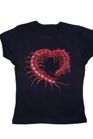 New Style Trends - Alt Edgy Venom Coil Graphic Top - Outfit Ideas