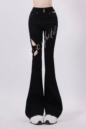 New Style Trends - Alt Faith Buckled Flare Pants - Outfit Ideas