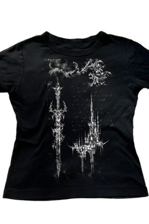 New Style Trends - Alt Gothic Ruins Spaghetti Top - Outfit Ideas
