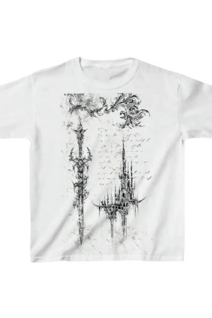 New Style Trends - Alt Gothic Ruins Spaghetti Top - Outfit Ideas