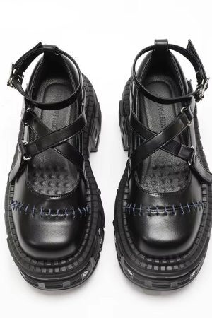 New Style Trends - Alt Gothic Stitched Shoes - Outfit Ideas