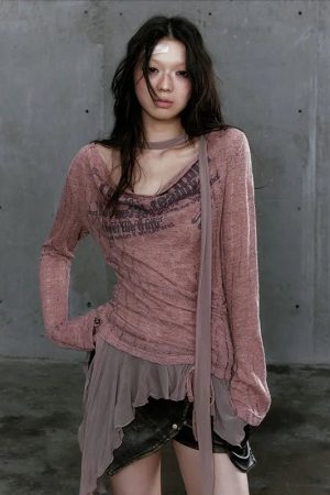New Style Trends - Alt Rustic Dystopia Long Sleeve Top - Outfit Ideas