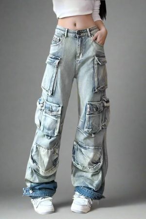 New Style Trends - Ash Storm Y2k Cargo Jeans - Outfit Ideas