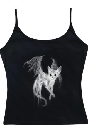 New Style Trends - Bat Cat Alt Goth Horror Top - Outfit Ideas