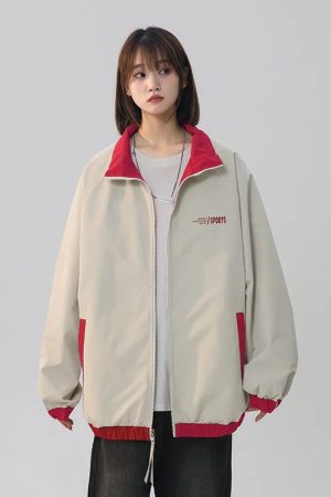 New Style Trends - Black Striped Y2k Oversized Track Jacket - Outfit Ideas