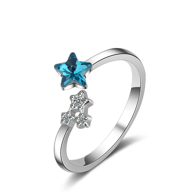 New Style Trends - Blue Starlight Y2k Ring - Outfit Ideas