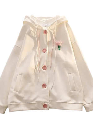 New Style Trends - Blush Bloom Button Kawaii Jacket - Outfit Ideas