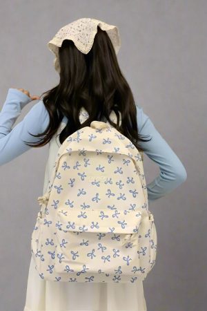 New Style Trends - Bow Print Coquette Backpack - Outfit Ideas