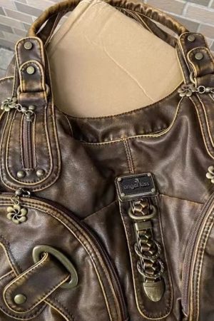 New Style Trends - Bronze Bloom Y2k Shoulder Bag - Outfit Ideas