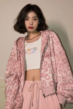 New Style Trends - Bubble Blush Leopard Zip Hoodie - Outfit Ideas