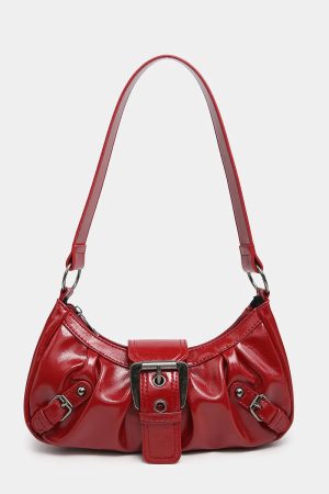 New Style Trends - Buckle Rouge Y2k Shoulder Bag - Outfit Ideas