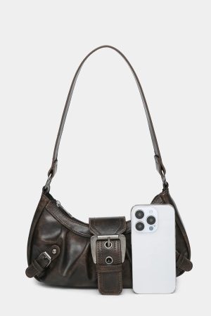 New Style Trends - Buckle Rouge Y2k Shoulder Bag - Outfit Ideas