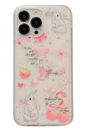 New Style Trends - Bunny Bloom Fantasy Aesthetic iPhone Case - Outfit Ideas