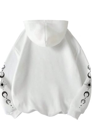 New Style Trends - Celestial Vision Graphic Edgy Hoodie - Outfit Ideas