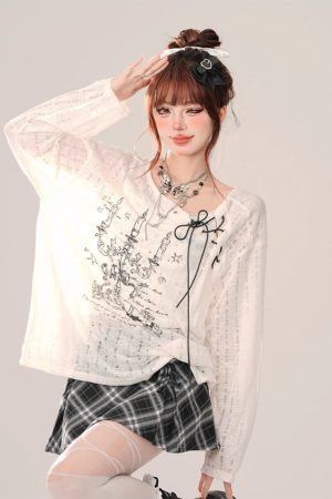 New Style Trends - Chandelier Dreams Layered Edge Long Sleeve Top - Outfit Ideas