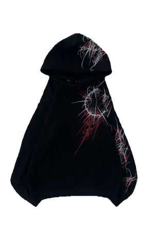 New Style Trends - Chaos Linework Street Hoodie - Outfit Ideas