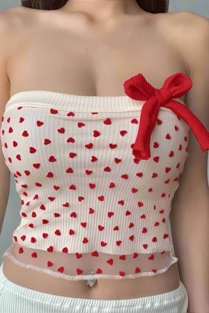 New Style Trends - Cherry Crush Strapless Cute Crop Top - Outfit Ideas