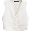 New Style Trends - Chic V-Neck White Vest - Outfit Ideas