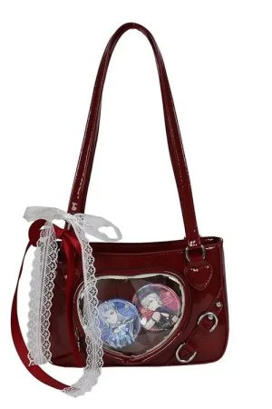 New Style Trends - Clear Heart Charm Shoulder Kawaii Bag - Outfit Ideas
