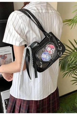 New Style Trends - Clear Heart Charm Shoulder Kawaii Bag - Outfit Ideas