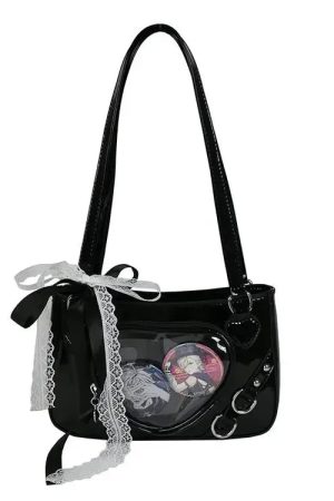 New Style Trends - Clear Heart Charm Shoulder Kawaii Bag - Outfit Ideas