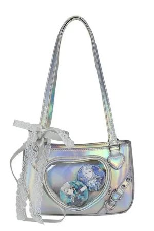 New Style Trends - Clear Heart Charm Shoulder Kawaii Bag - Outfit Ideas