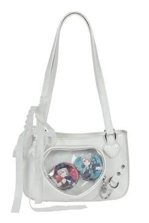 New Style Trends - Clear Heart Charm Shoulder Kawaii Bag - Outfit Ideas