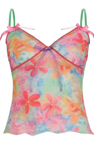 New Style Trends - Coquette Bloomcore Sheer Fantasy Top - Outfit Ideas