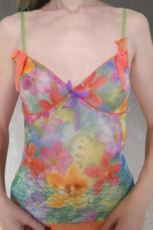 New Style Trends - Coquette Bloomcore Sheer Fantasy Top - Outfit Ideas