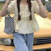 New Style Trends - Coquette Ruffles Lace-up Blouse - Outfit Ideas