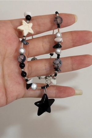 New Style Trends - Cosmic Noir Layered Y2k Necklace Set - Outfit Ideas