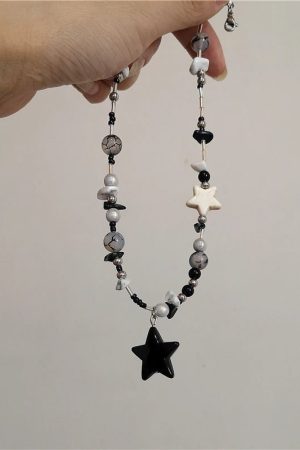 New Style Trends - Cosmic Noir Layered Y2k Necklace Set - Outfit Ideas