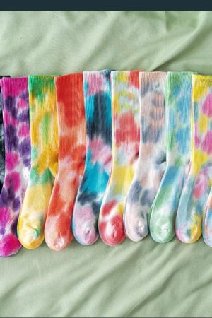 New Style Trends - Cosmic Swirl Aesthetic Tie-Dye Socks - Outfit Ideas