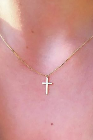 New Style Trends - Crystal Rose Gothic Cross Necklace - Outfit Ideas