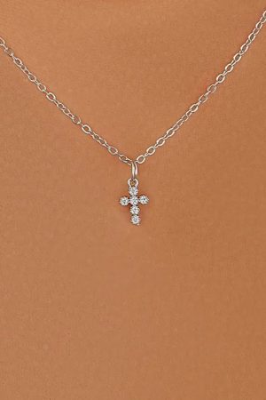 New Style Trends - Crystal Rose Gothic Cross Necklace - Outfit Ideas