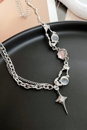 New Style Trends - Crystal Rose Gothic Cross Necklace - Outfit Ideas