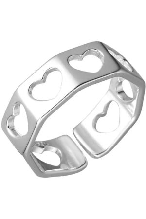 New Style Trends - Cutout Heart Grid Cute Ring - Outfit Ideas