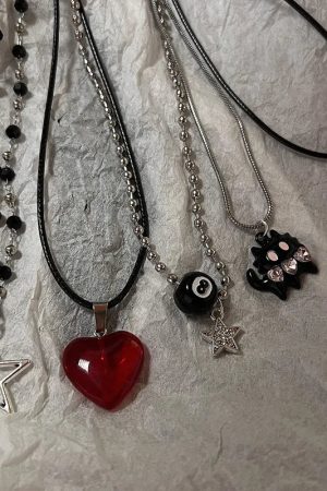 New Style Trends - Dark Charm Layered Edgy Necklace Set - Outfit Ideas