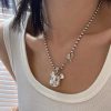 New Style Trends - Edgy Silver Bear Head Necklace - Outfit Ideas