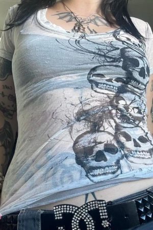 New Style Trends - Eerie Cascade Alt Skull Top - Outfit Ideas